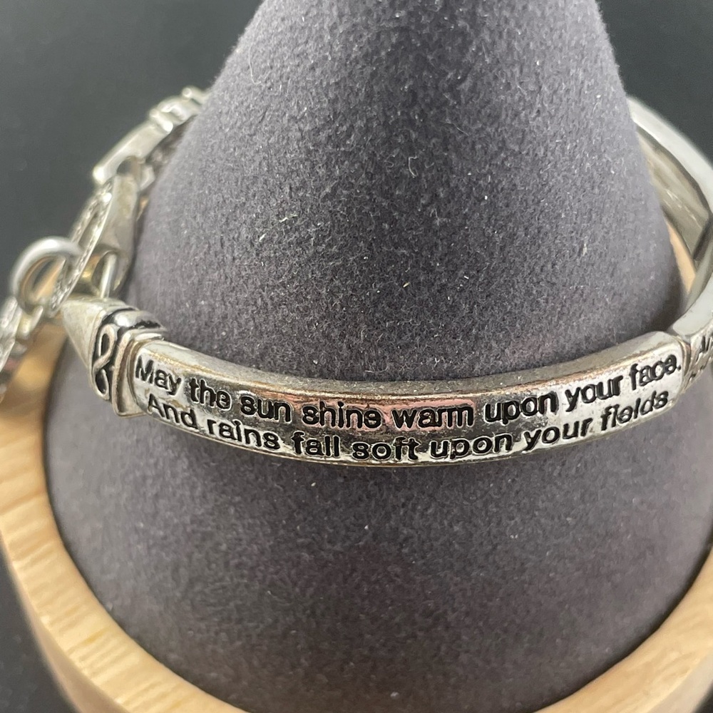 Silver Inspirational Bracelet Celtic Cross Bracelet